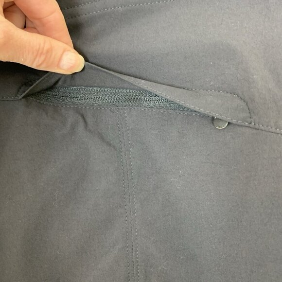 LL Bean Womens M Skirt Black Hiking Outdoor Pockets Nylon Stretch Casual Travel - Picture 5 of 11